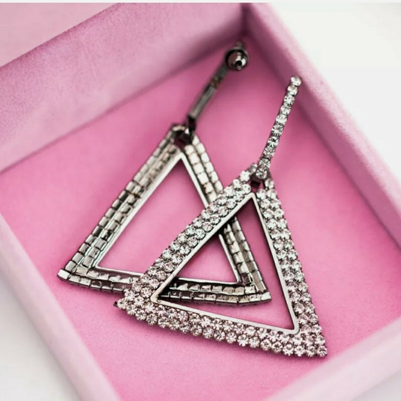 1 Pr Women's dazzling White Sapphire Earrings - Picture 4 of 12